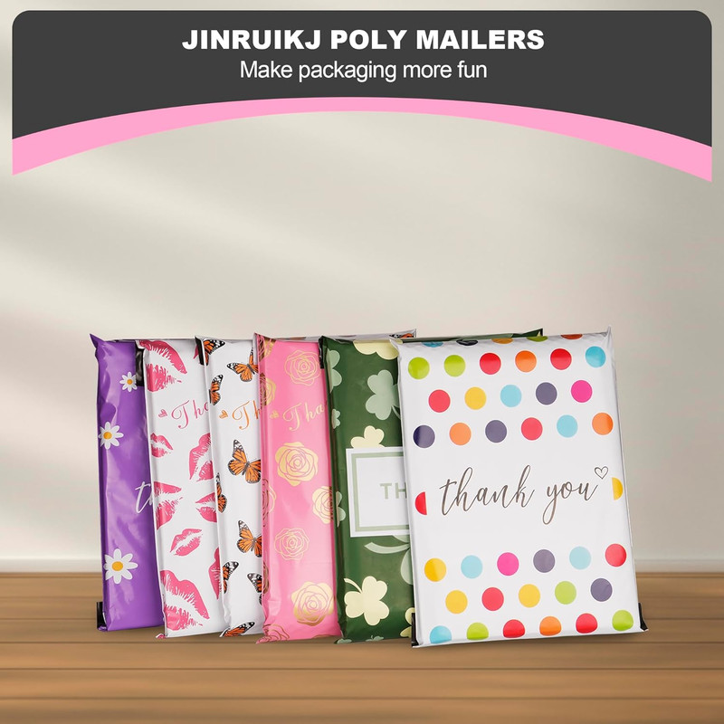 Thank You Poly Mailer 10X13 - 25 Pack Strong Thick Self Adhesive Mailing Bags - gallery