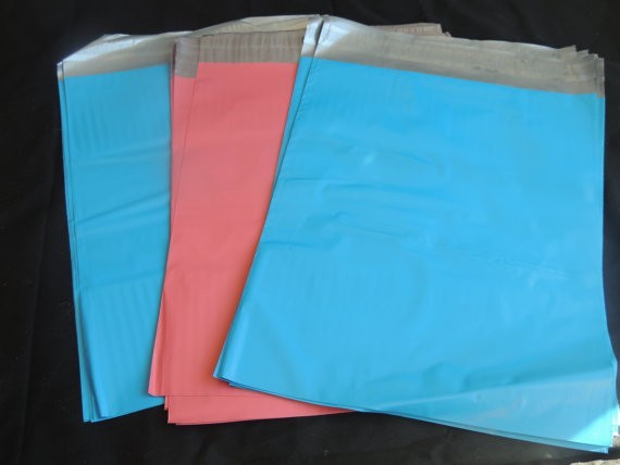 50 10×13 PINK AND BLUE POLY MAILERS ENVELOPES SHIPPING BAGS PLASTIC SELF SEAL