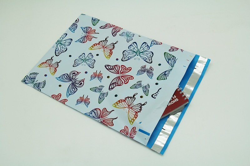 200 Bags 100 10×13 Butterfly, 100 10X13 Blue Designer Poly Mailers Envelopes Bag