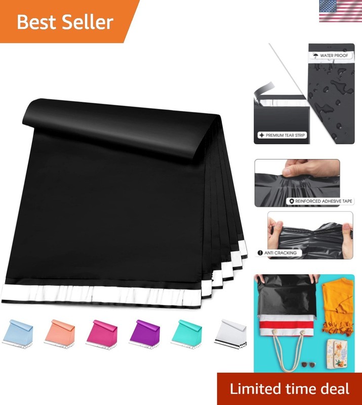Elegant Black Poly Mailers 19×24 Inches, 100 Pcs Self-Adhesive Shipping Bags