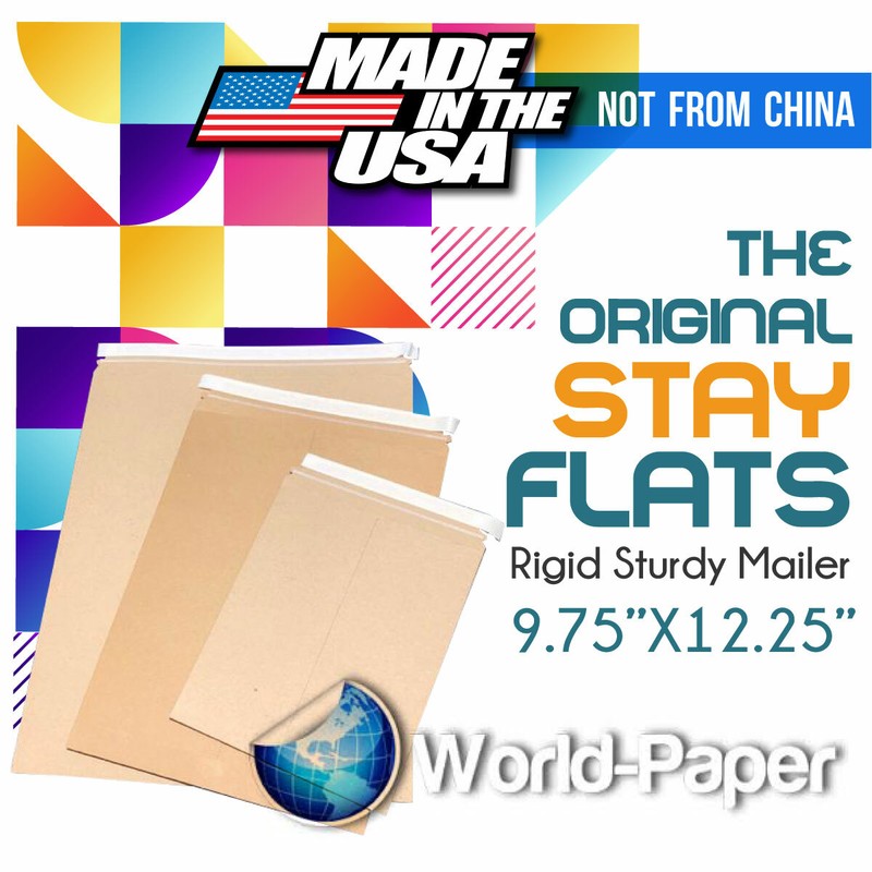 25 Pack – 9.75×12.25″ PHOTO MAILER ENVELOPES STAY FLATS PLUS Peel & Seal