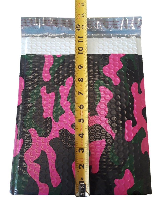 50 8.5x12 Pink Camo Poly Bubble Mailer Envelope Shipping Wrap Plastic Mailing gallery