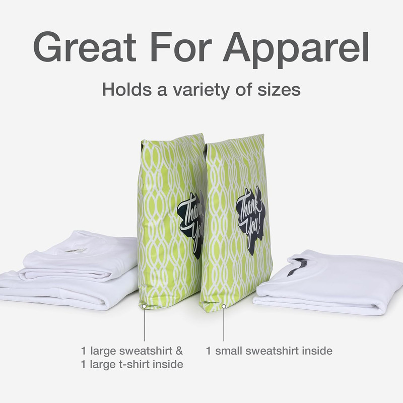 Thank You Poly Mailers, 10 X13 Inch Shipping Envelopes, 100 Pack, Self Seal, Wat gallery