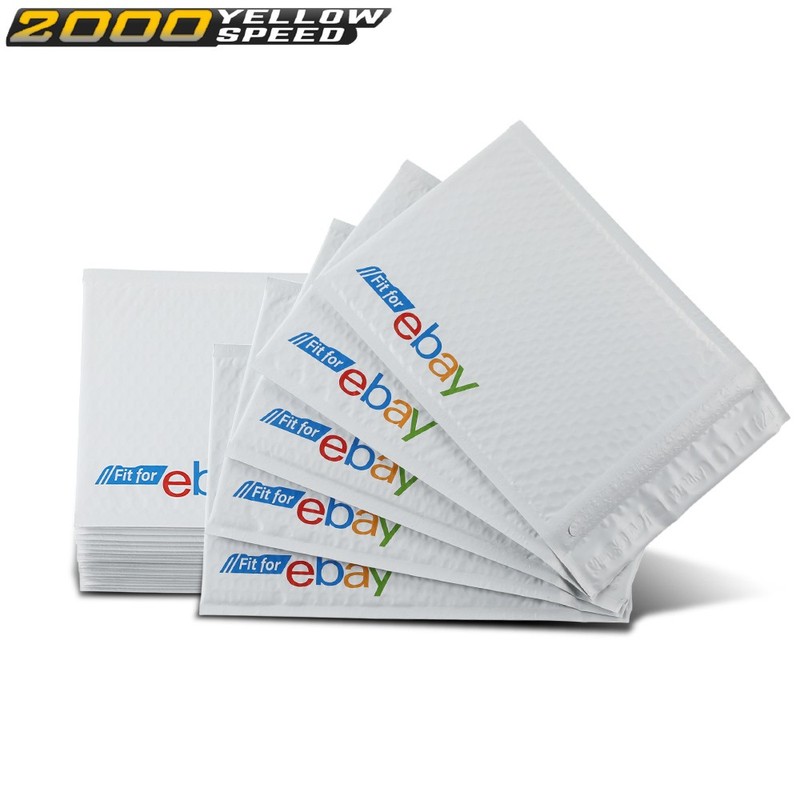 Padded Bubble Mailer Envelope White With Color Logo 100 Pieces