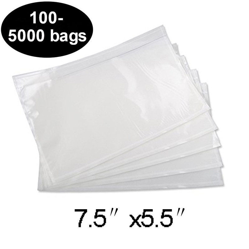 100-5000 Packing List Pouches 7.5×5.5 Shipping Label Enclosed Envelopes Adhesive