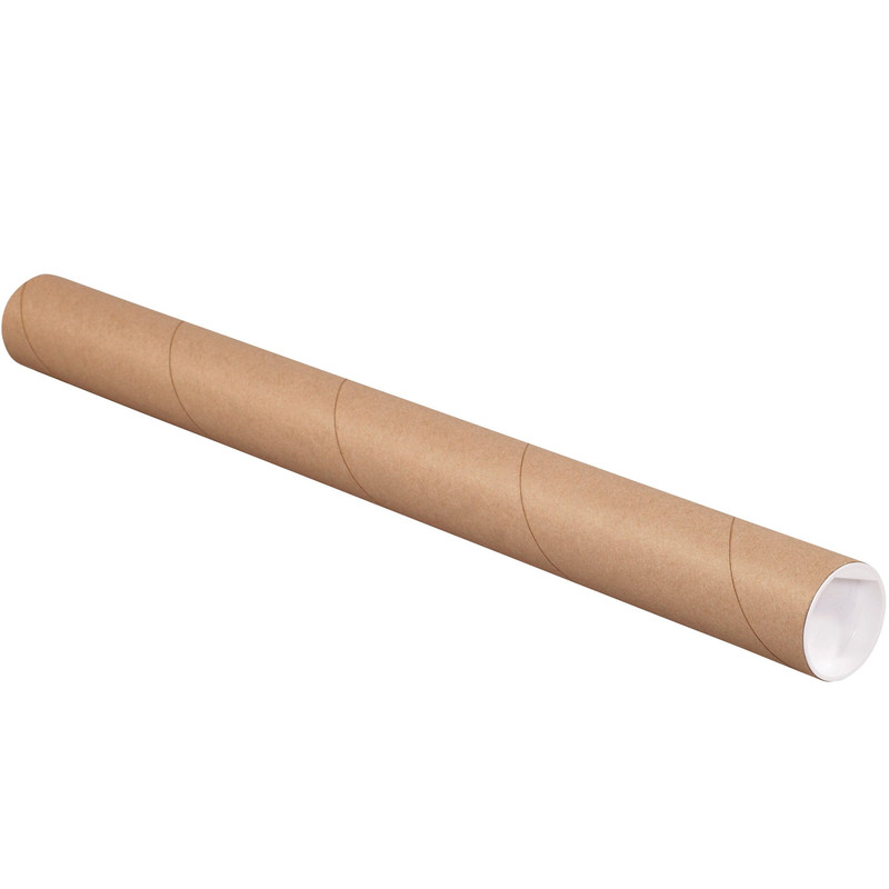 Aviditi Kraft Mailing Tubes Caps 2 X 24 Pack Of 6 For Storing Mailing And