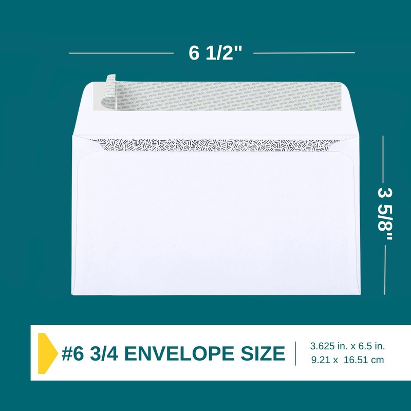 EnDoc #6 3/4 Security Envelopes SelfSeal 500 Count 6 1/2 x 3 5/8 Inch Priva... gallery