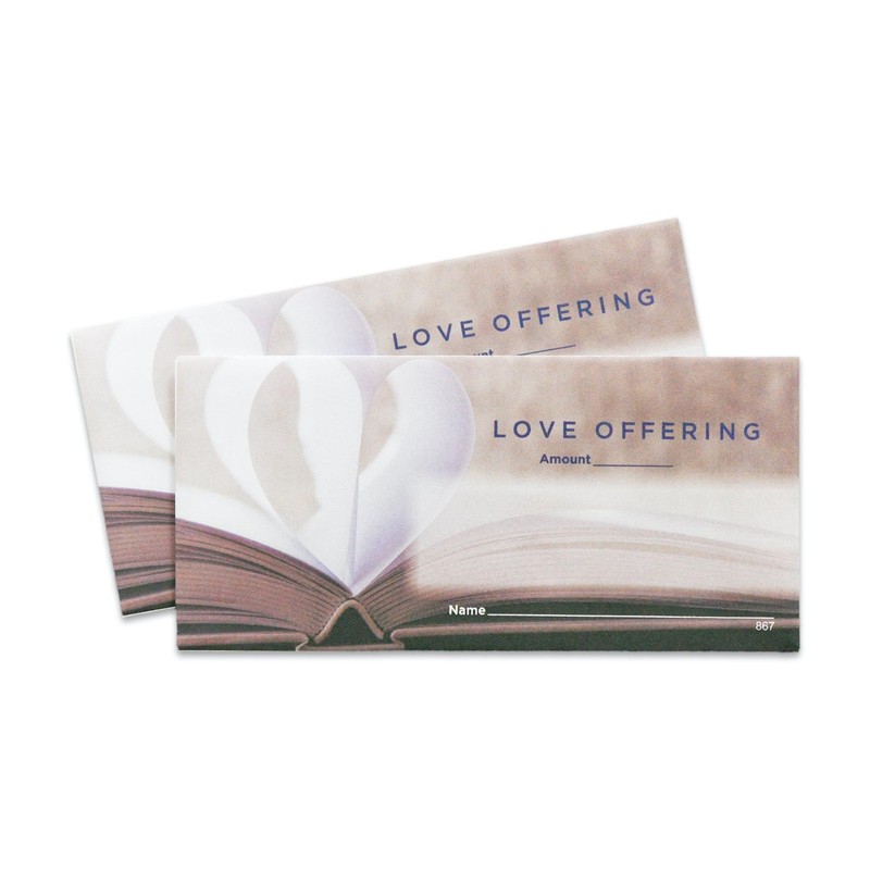 Love Offering Envelopes for Church | 3" x 6 5/16" (100) One Size, Neutral