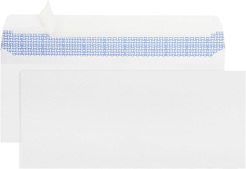 #10 Security Self-Seal Envelopes Windowless 4-1/8 X 9-1/2 Inch White 500 Pack