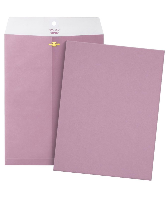 Mr. Pen- Clasp Envelopes, 18 Pack, 9″ x 12″, Purple, x 12″,18 Purple