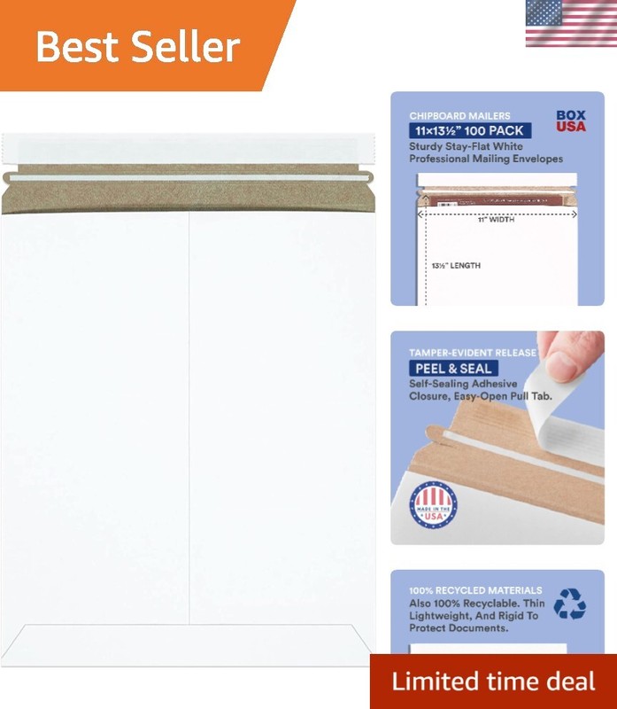 StayFlat Mailer, 11″L x 13.5″W, Pack of 100 | Stayflats Envelope Keeping Phot…