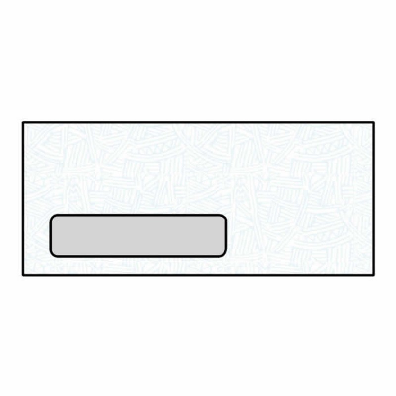 #6-3/4 Poly Window Envelopes, 3-5/8″ x 6-1/2″, 24#, White, Diagonal Seam, Blue