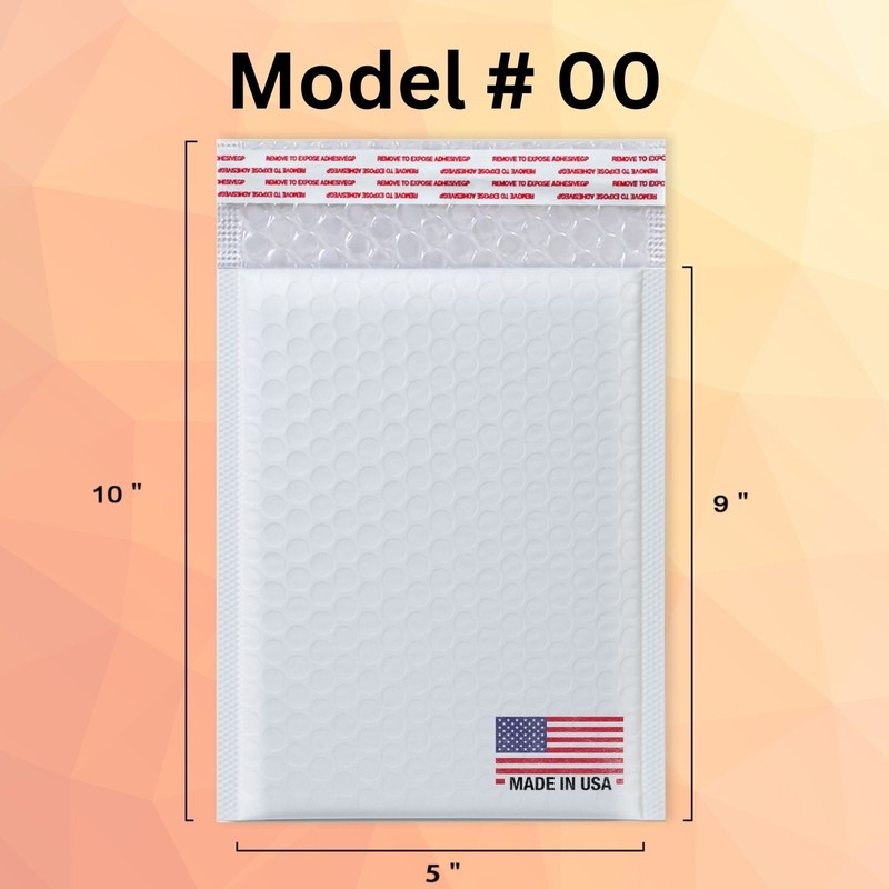 5x9 #00 Poly Bubble Mailers Padded Envelopes Shipping Bags Self-Seal