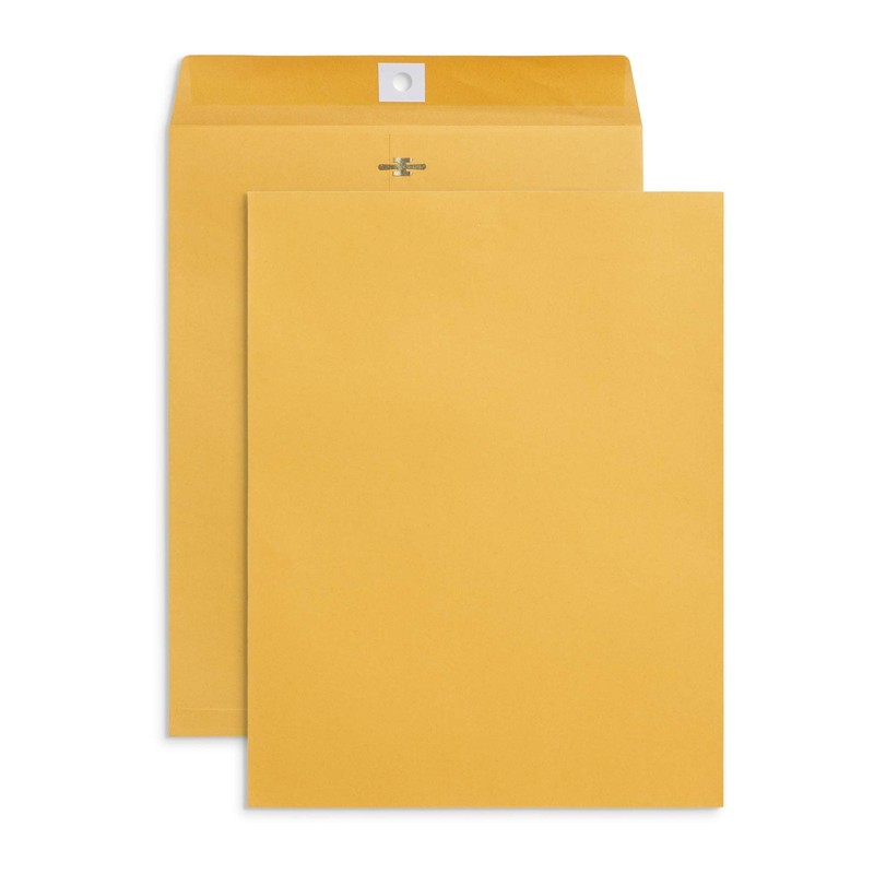 Blue Summit Supplies 100 10” x 13” Clasp Envelopes with Gummed 10 x 13, Brown