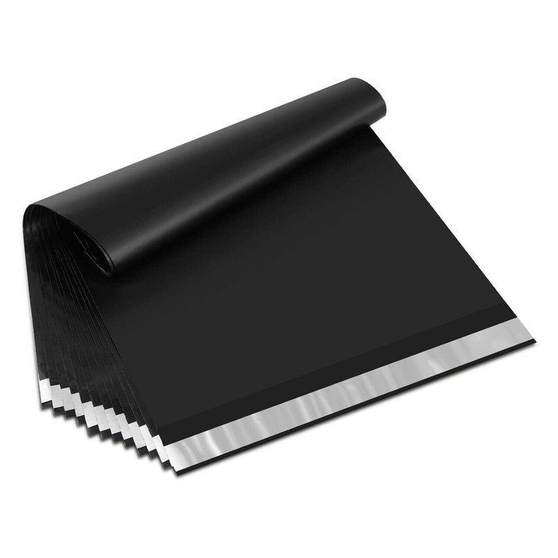 Black Poly Mailers Shipping Bags High Quality 2 Mil Envelopes 12 x 15.5 500 Pcs