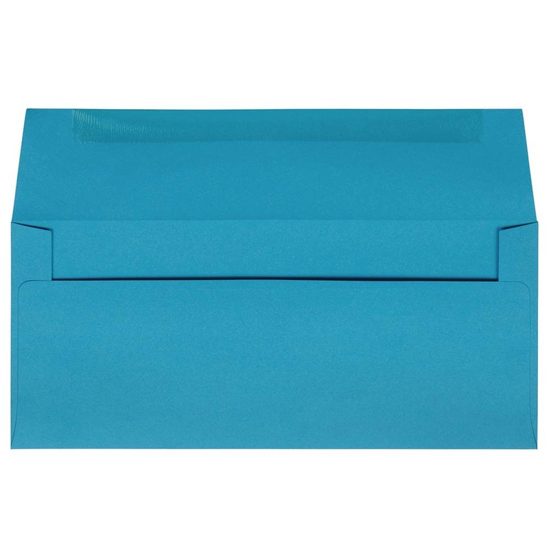 Jam Paper 10 Business Colored Envelopes - 4 1/8 X 9 1/2 - Blue Recycled - gallery