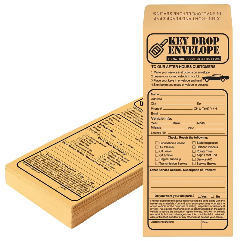100 Pack Heavyweight Key Transfer Envelopes – Secure Adhesive Mailers for Aut…