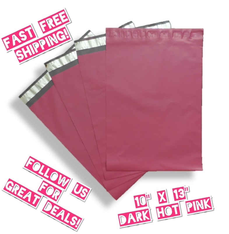 uPaknShip 10×13 Dark Hot Pink Designer Poly Mailers – Shipping Envelopes