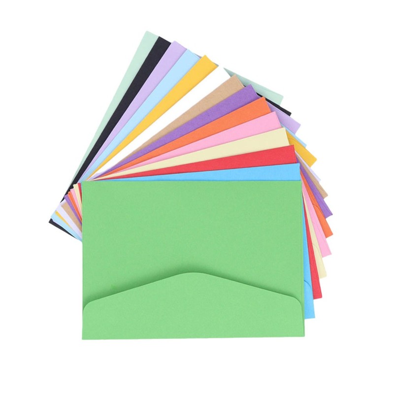 70pcs Simple Blank Envelope Letter Paper Storage Pouch Writing Envelope