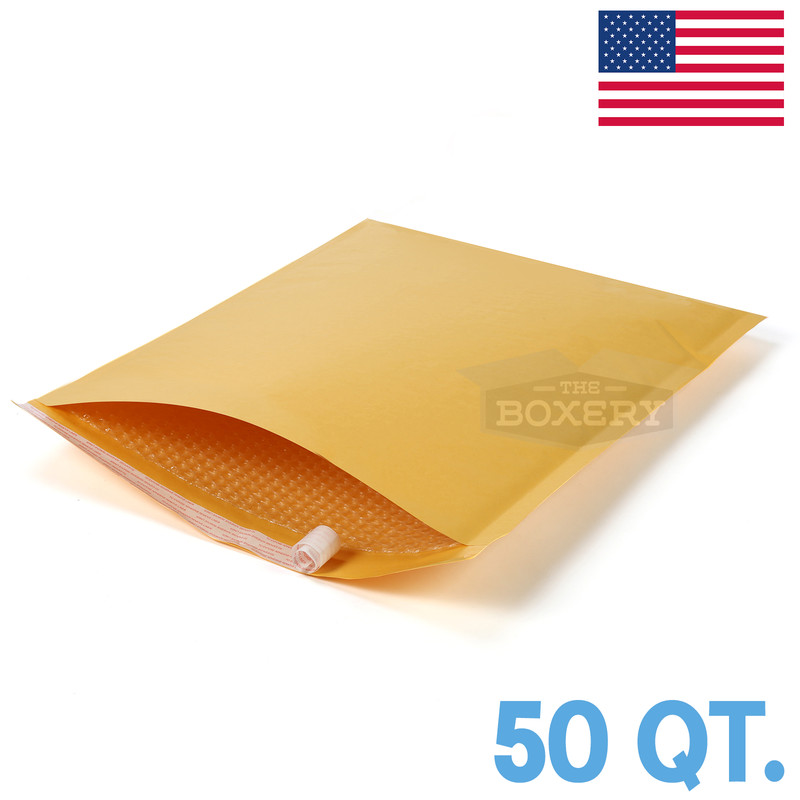 50 #7 Kraft Bubble Mailers – Made in the USA –