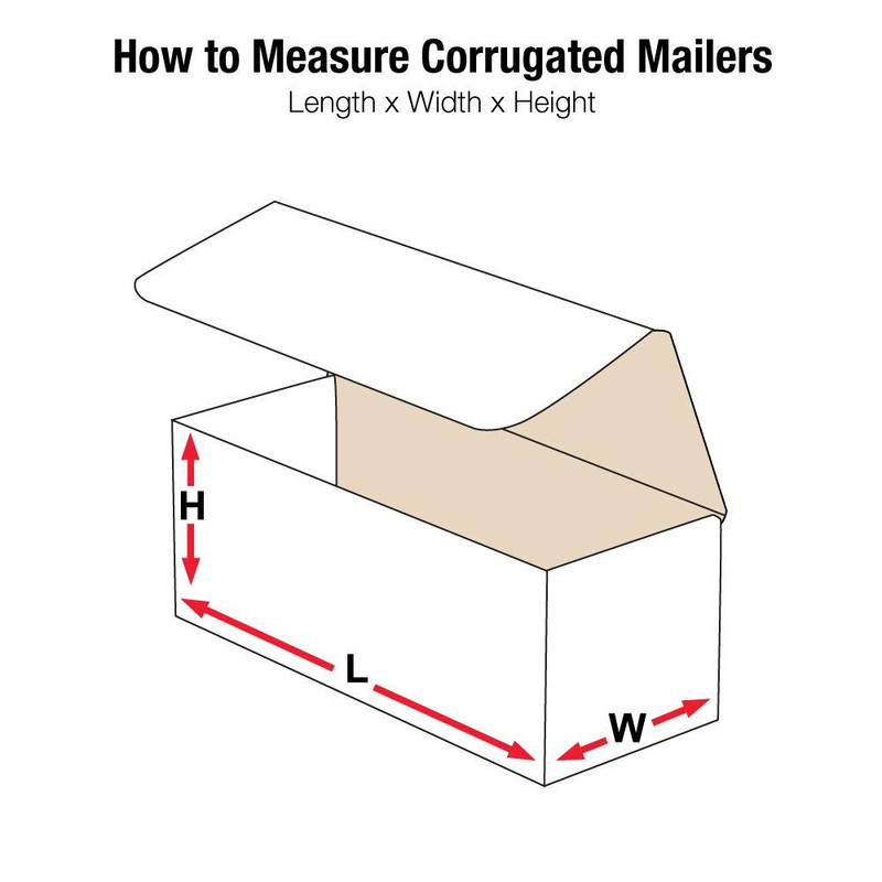 Corrugated Mailer, 7" Length x 4" Width x 3" Height, Oyster White (Bundle of 50) gallery