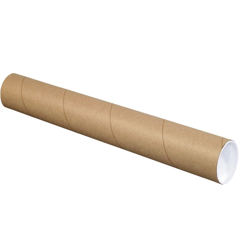 Box Usa Usa Bp3020K Mailing Tubes Caps 3 X 20 Kraft Pack Of 24