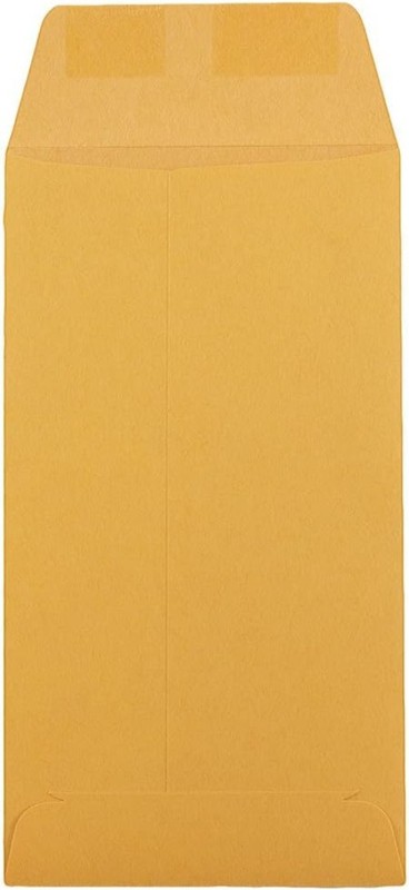 Coin Business Envelopes - 3 1/2 x 6 1/2 - Brown Kraft Manila - 50/Pack gallery