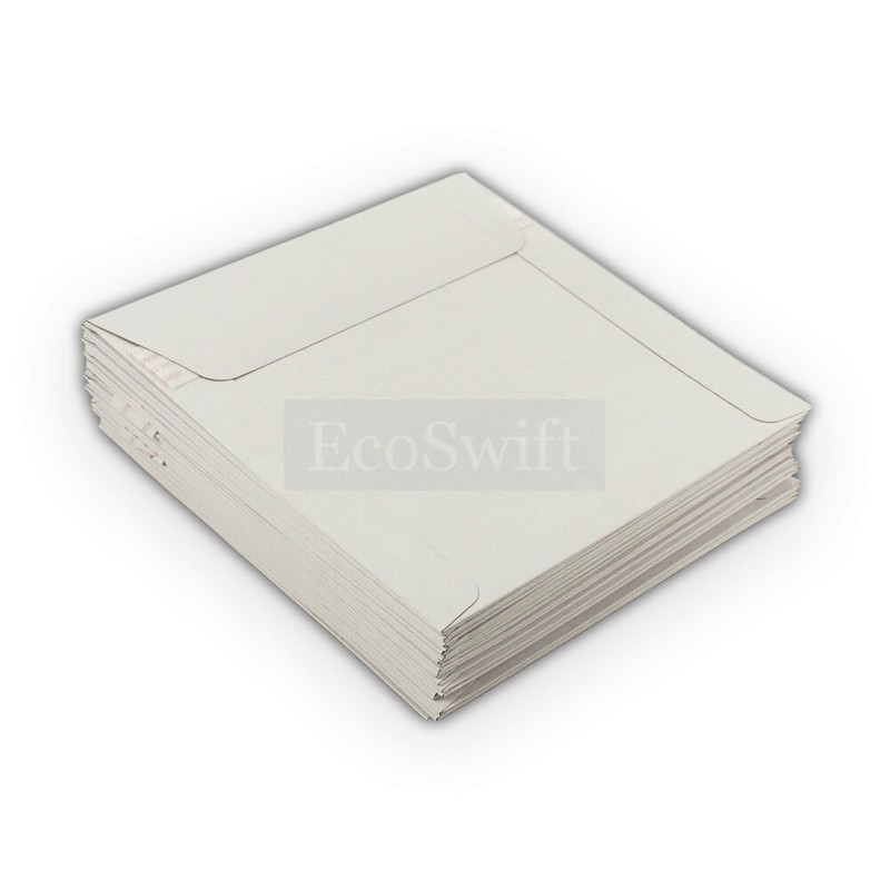 150 - 6" x 6" EcoSwift White CD/DVD Photo Ship Flats Cardboard Envelope Mailers gallery