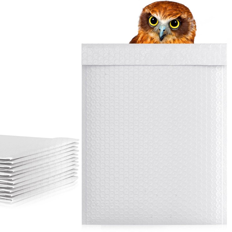 White Bubble Mailers Pack of 100 14.25″ x 19″ White Poly Envelopes