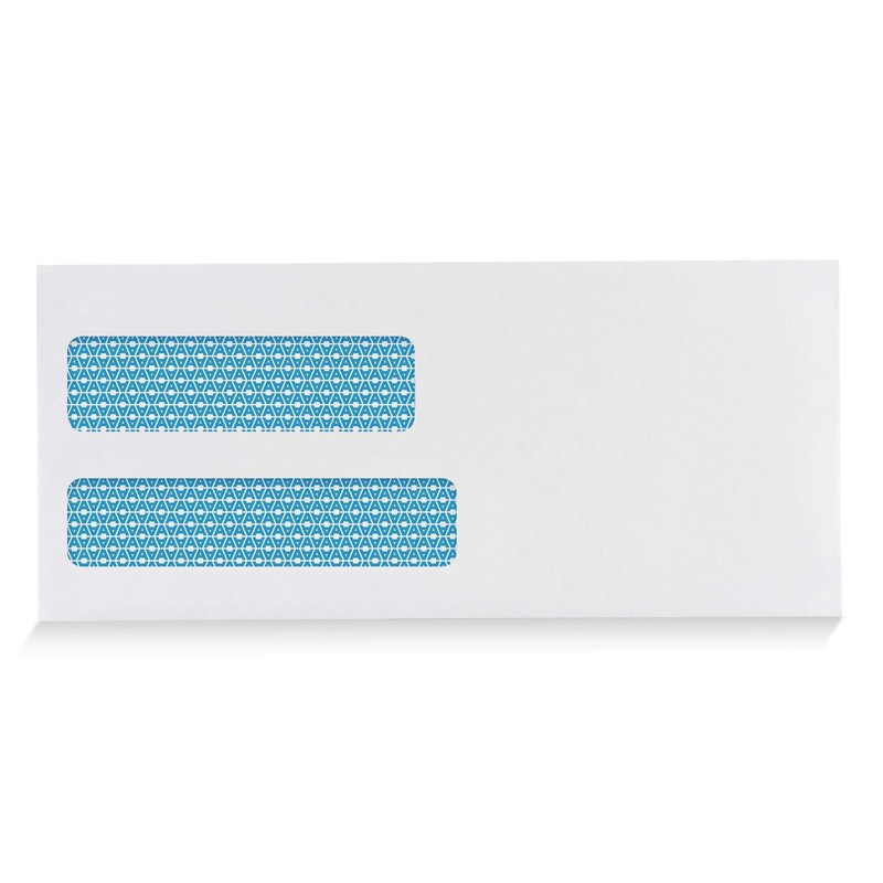 500#10 Double Window Security Business Mailing 4-1/8 x 9-1/2 inches, white gallery