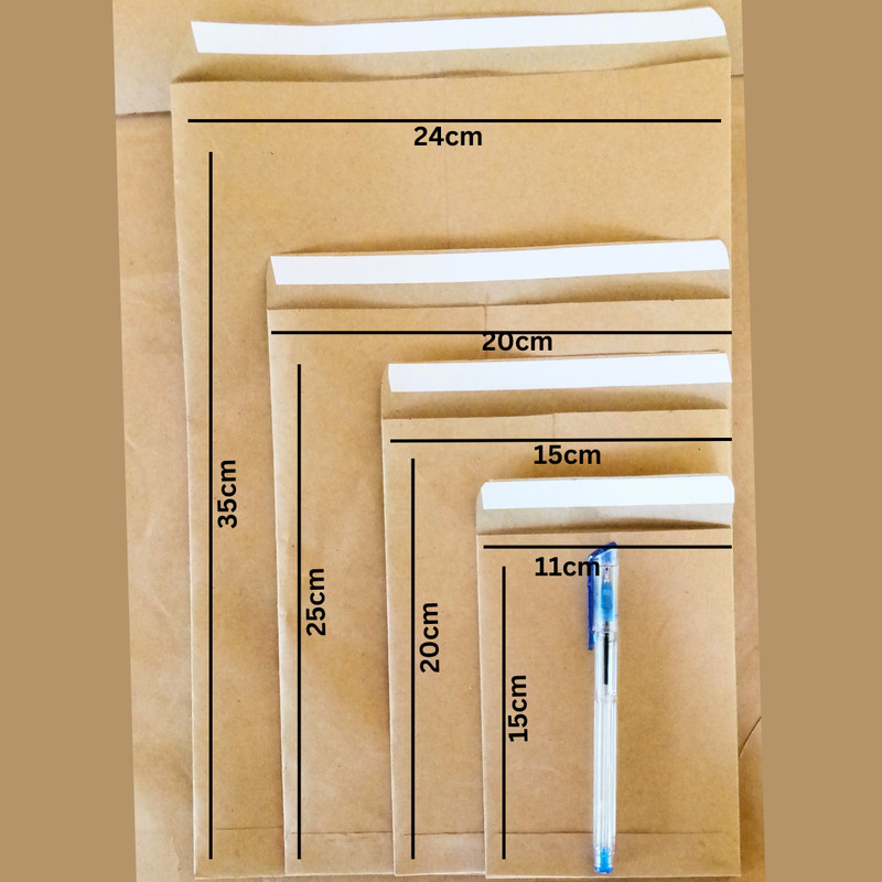 20pcs waste Kraft Paper Padded hand made Bubble Envelopes Mailers cheep price