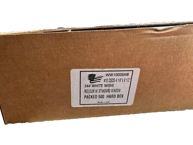 24LB WHITE WOVE WINDOW ENVELOPES #10 500/BOX