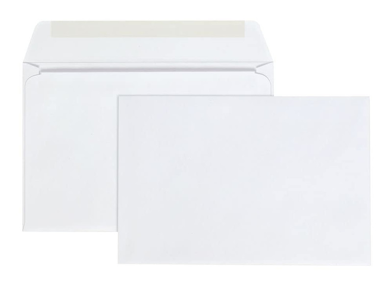 Booklet Envelopes, Gummed, White, 6 X 9, 100 per Box, (37113)