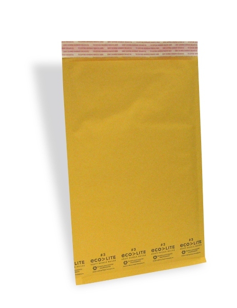 100 #3 8.5×14.5 X-Wide Ecolite USA Kraft Bubble Mailer Envelopes from TheBoxery