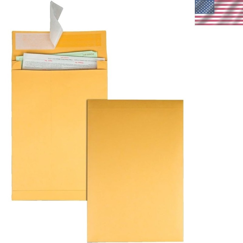 Light Brown Tear-Resistant Expansion Envelopes – 25 Count for Heavy Mailings