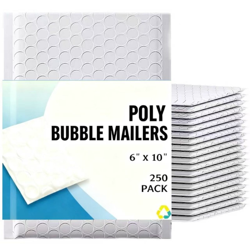 #0 6×10 Multi Colors Poly Bubble Mailer Plastic Shipping Envelope Bag, 250 PCS
