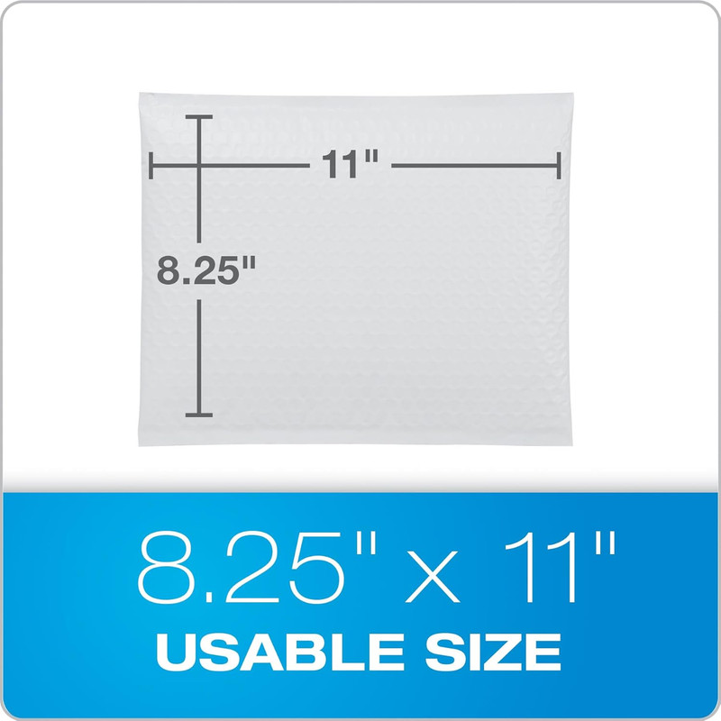 Bubble Mailers, 8.25 X 11 Shipping Envelopes, Water Resistant White Poly Padded gallery