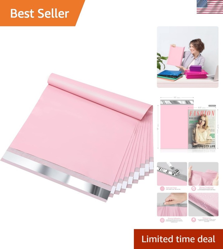 Stylish 10×13 Heavy Duty Poly Mailers – 200 Pcs Self-Sealing for Small Business