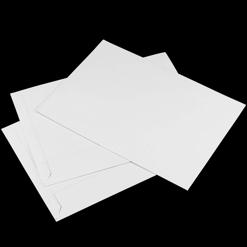 100 Pack 12.7x9 Inch White Rigid Mailers SelfSeal Stay Flat Cardboard gallery