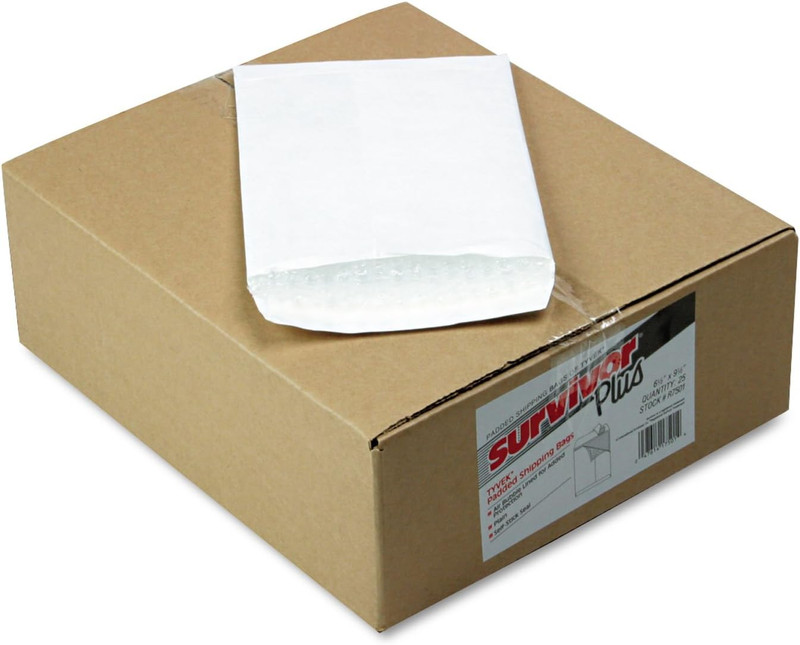 Survivor R751 Dupont Tyvek Air Bubble Mailer, Self Seal, 6 1/2 X 9 1/2, White (B