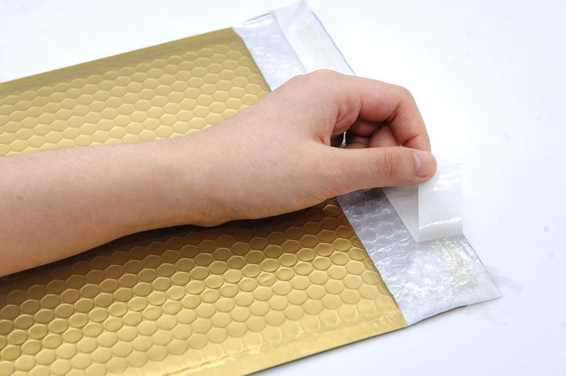 Gold Bubble Mailers Padded Envelopes 6x10" Metallic Self Seal Extra Wide #0 gallery