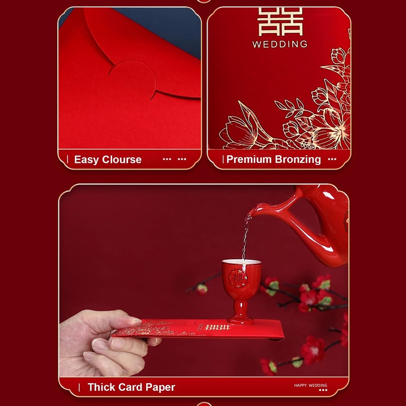 10 Pieces Red Envelopes Chinese Wedding, Lucky Money Envelopes with Retro Pat... gallery
