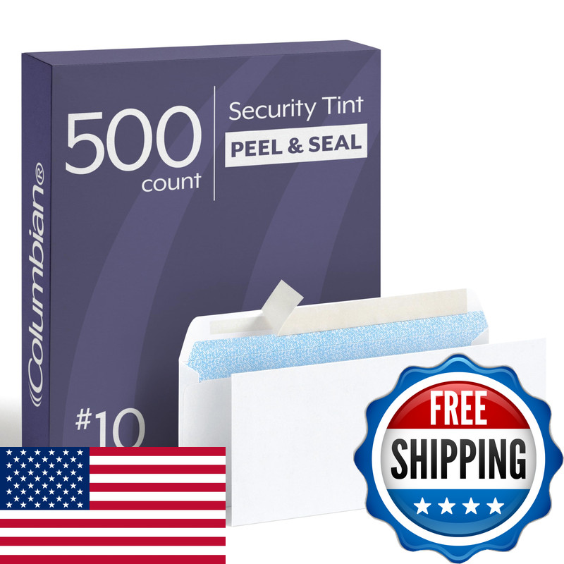 Columbian 10 Security Envelopes 500 Pack Self Seal Envelopes For Home School