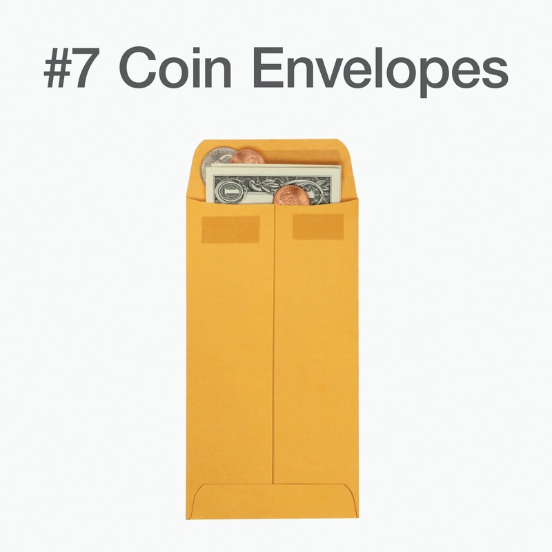 #7 Coin and Small Parts Envelopes, Self Seal, for Home, Office, Garden, 24 lb... gallery