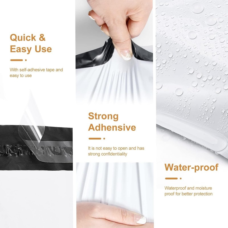 Heavy Duty Shipping Bags, 19x24 Inch, 100 Pcs, Waterproof and Tear Resistant gallery