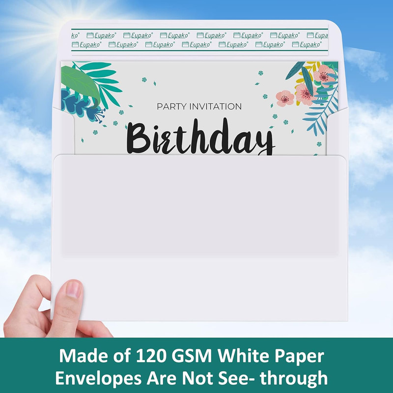 A6 White Envelopes 4X6, 100 Pack Self Seal Envelopes for 4X6 Cards, Photos, Invi gallery
