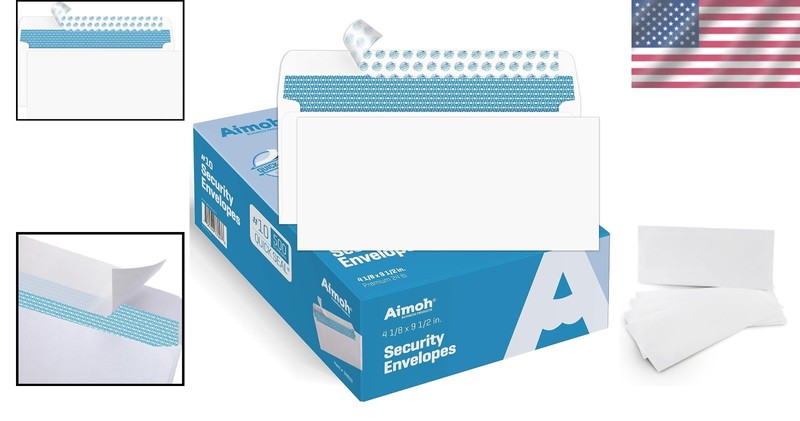 Quick-Seal Security Envelopes, 4-1/8 x 9-1/2", 500 Pack gallery
