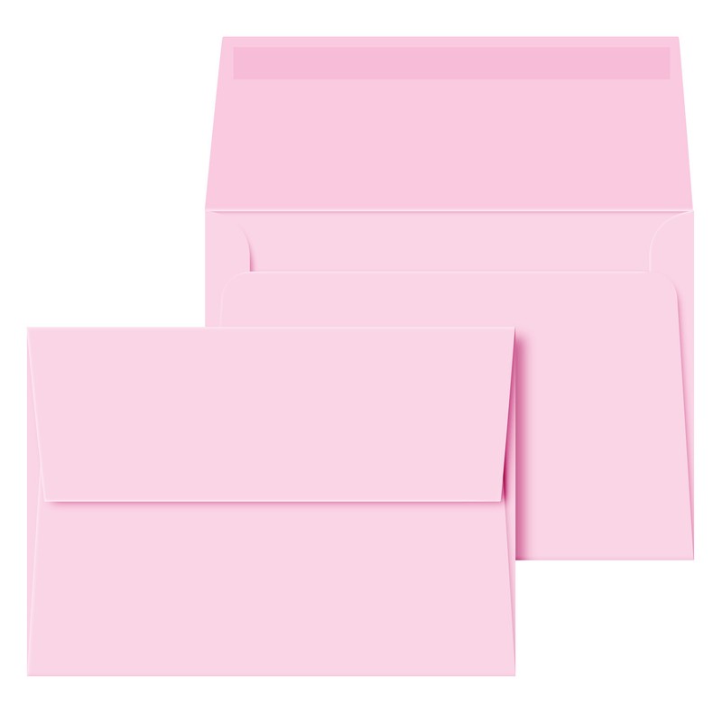 A7 Envelopes, 5 1/4″ x 7 1/4″, Ultra Pink, Square Flap, 24w (90gsm), 250 Qty