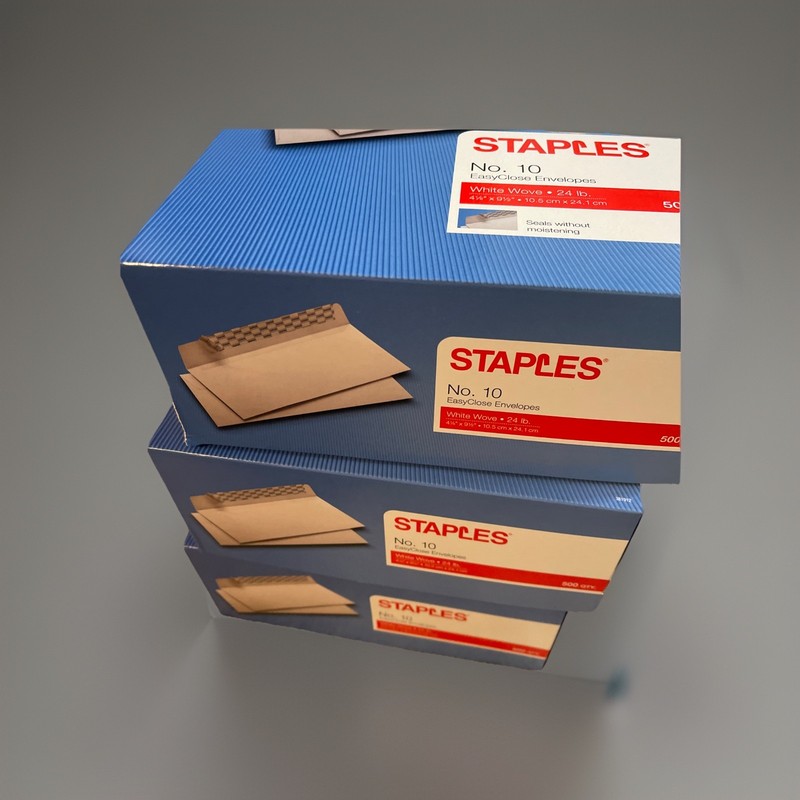 Case Of Staples Envelopes #10 White Wove 24# Regular With EasyCloser gallery