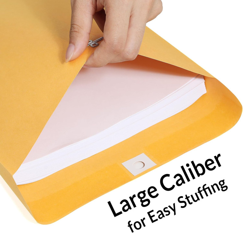 10"X13" Brown Kraft Envelopes with Clasp, 20 Count, 28-Lb for Mailing & Storage gallery